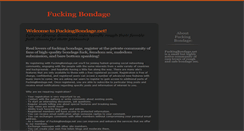 Desktop Screenshot of fuckingbondage.net